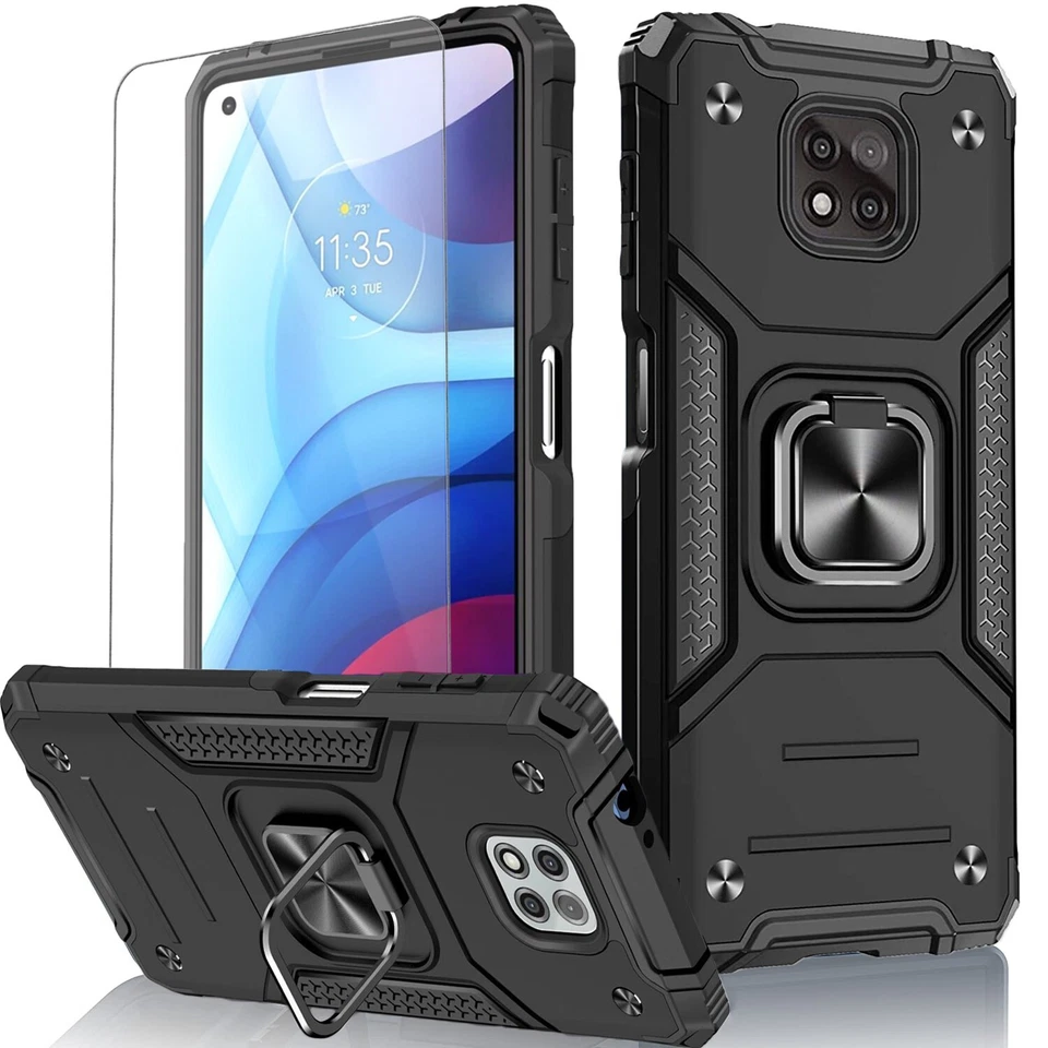 Funda para teléfono Motorola Moto G Power 2021 a prueba de golpes + vidrio templado Foto 3 de 4