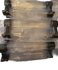 6 Pack Cabinet Drawer Closet Pulls Kitchen, Bath. Clear With Black Free Ship.