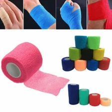 Sport Self Adhesive Elastic Bandage Wrap Tape Care First Aid Medical Gauze Tape*