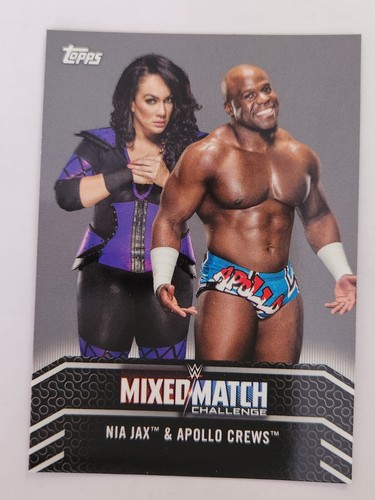 2018 Topps WWE Women's Division MIXED MATCH #MM-3 NIA JAX & APOLLO CREWS