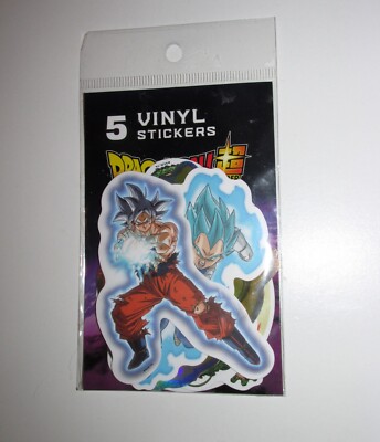 Crunchyroll 5 Vinyl DRAGONBALL Z Stickers 3'' - BRAND NEW UNOPENED
