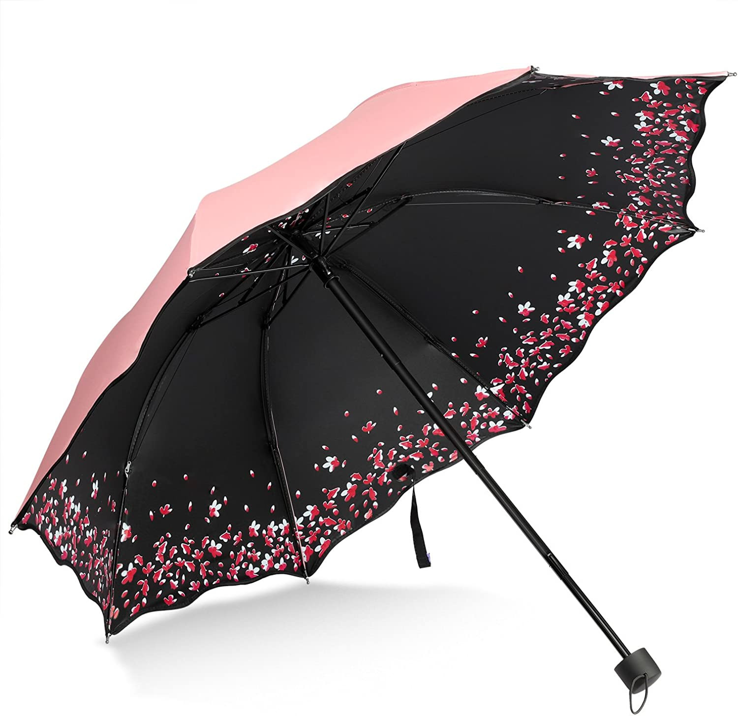 Sakura Umbrella-Windproof anti Rain/Sun,Cherry Blossom Folding Umbrella