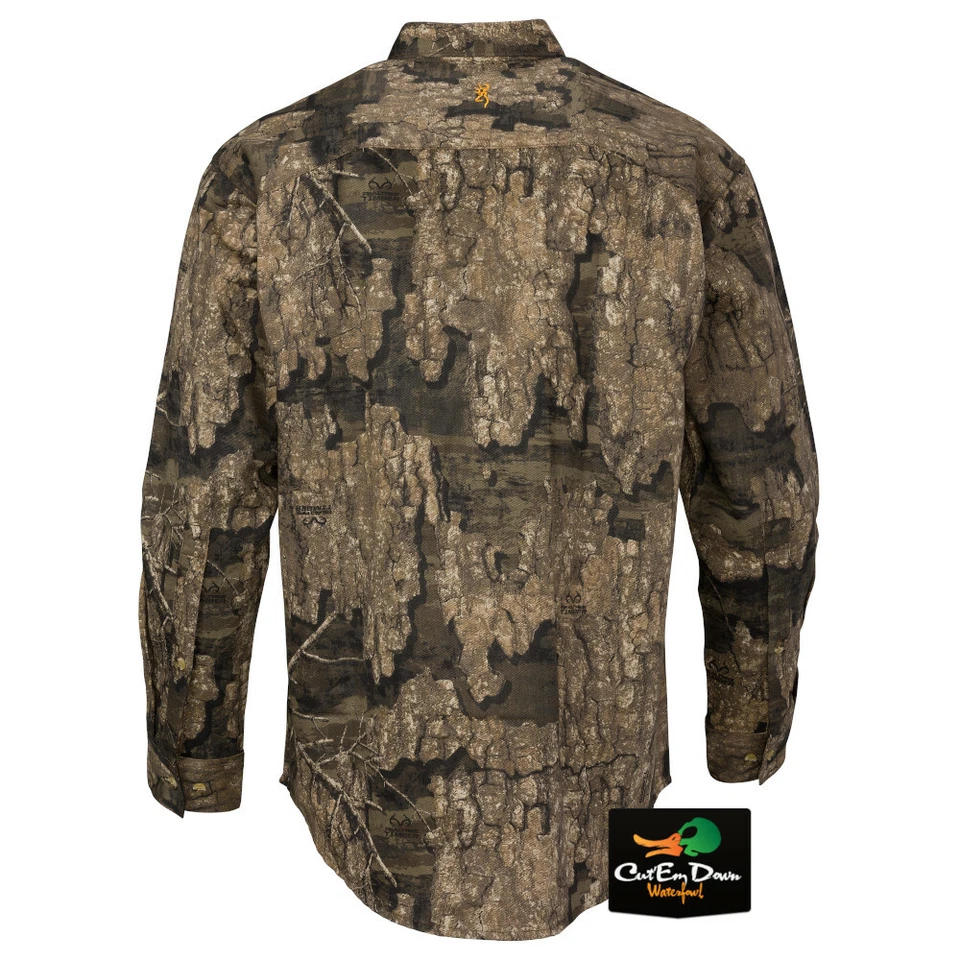 NEW BROWNING WASATCH CB SHIRT LONG SLEEVE BUTTON UP REALTREE TIMBER CAMO - Image 2 of 2