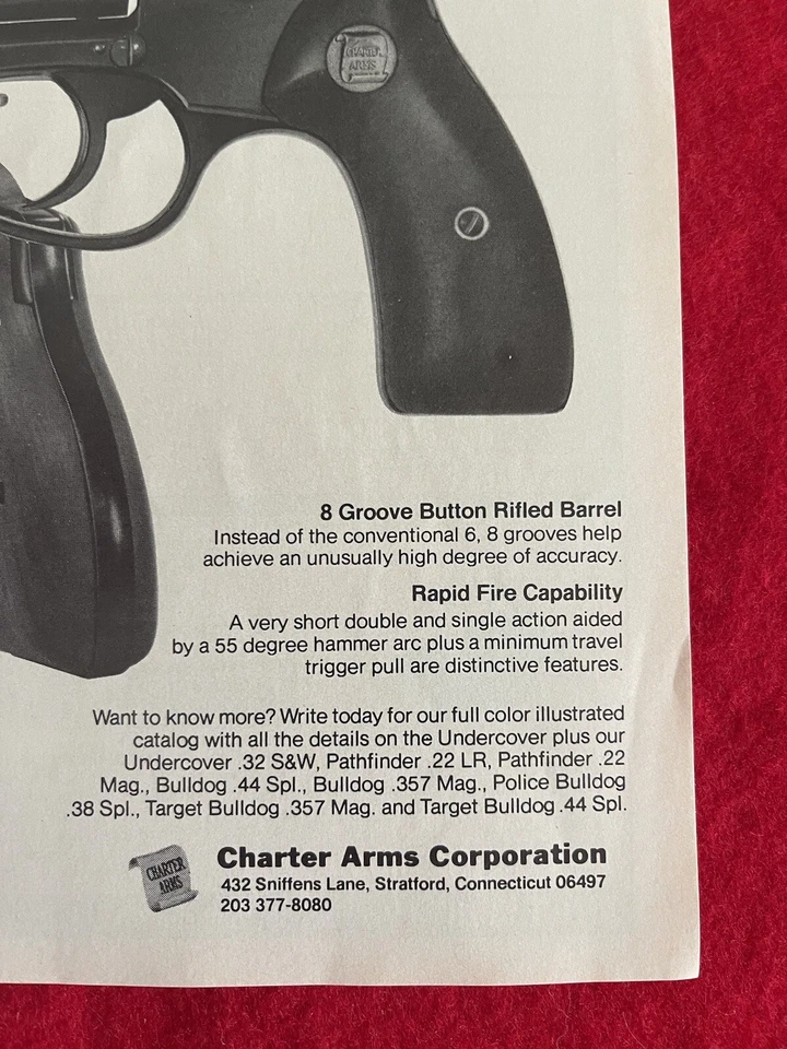 Vintage 1978 Charter Arms Undercover Firearm Print Ad- Ad Only - Image 2 of 4