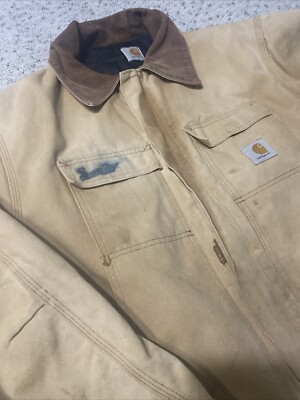 Vintage 1990s Carhartt Heavy Duty Quilted Lined Duck Chore