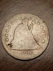 1876 S Seated Liberty Silver Quarter