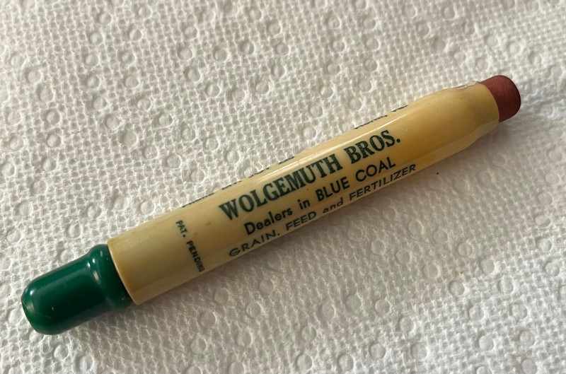 Vintage Advertising Bullet Pencil - Wolgemuth Bros, Florin Pa