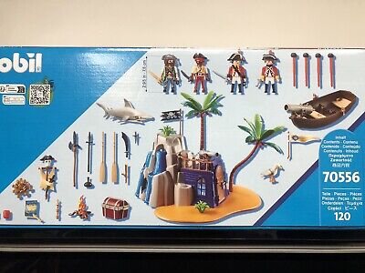 NEW SEALED PLAYMOBIL 70556 Pirates Island w/Treasure Cove Hideout 120 Pc  Toy Set