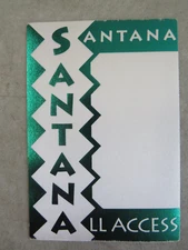 VINTAGE SANTANA CONCERT TOUR ALL ACCESS BACKSTAGE PASS