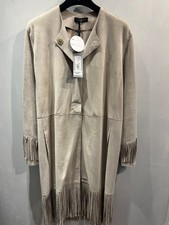 Antonelli Firenz Suede Long Line Jacket With Fringe Detail Rrp £1399**now £150**