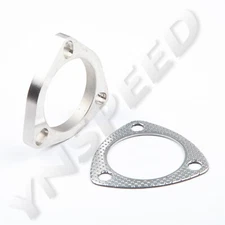 2.5" 2 1/2" inch 3-Bolt Exhaust Flange & Gasket Kit For Turbo Manifold Downpipe