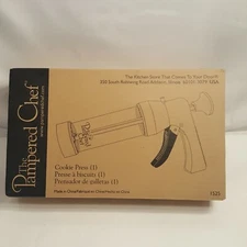 The Pampered Chef Cookie Press #1525 16 Discs In Original Box