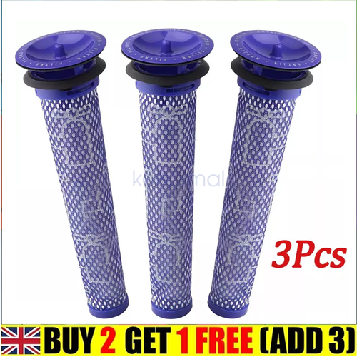 3 Pack For Dyson V6 V7 V8 DC58 DC59 Washable Pre Motor Filter Animal