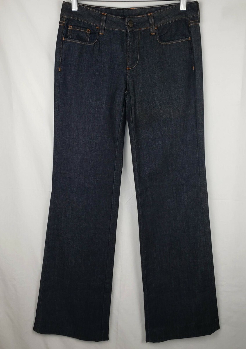 Wide Leg Dark Wash Blue Casual Pocket Trouser Jeans Women Size  Tall