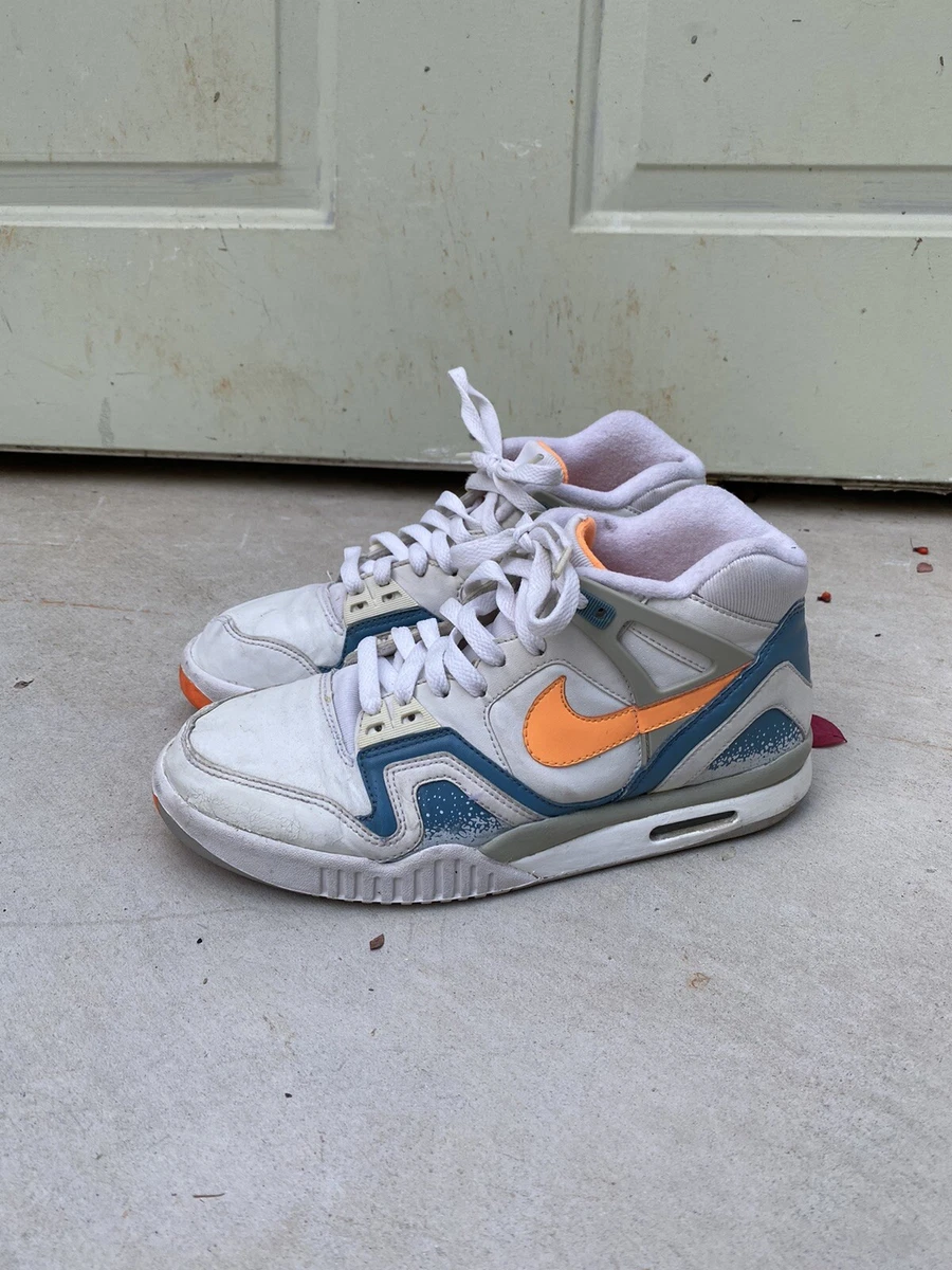 de wind is sterk vleugel Verslaggever Sz 8 OG Nike Air Tech Challenge 2 White 2008 Clay Blue Orange Burst Hot  Lava | eBay