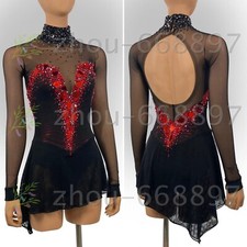 Ice skating dress Competition Figure Skating Costume black