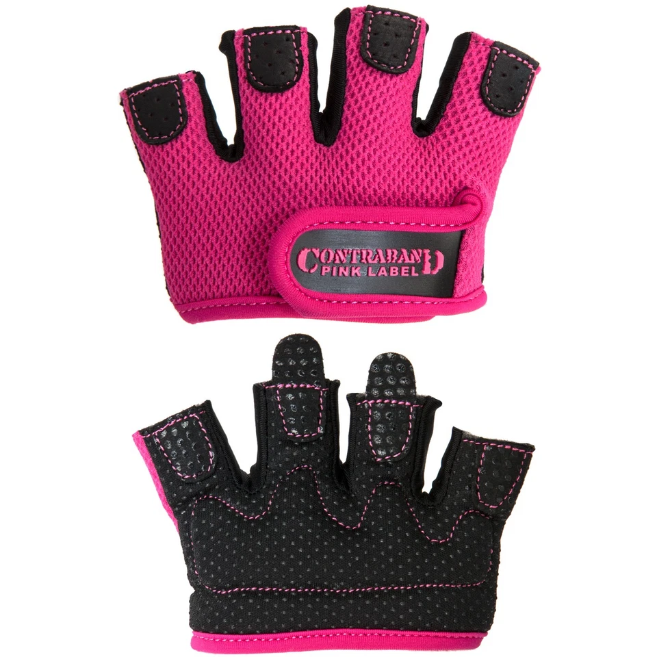 LIQUIDACIÓN 50% DE DESCUENTO! Guantes de Levantamiento MICRO Contraband Pink Label 5537 para Mujer (PAR) Foto 3 de 4