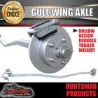 1400Kg Galvanised Hydraulic Disc Gullwing Boat Trailer Axle 103mm Drop Gull Wing