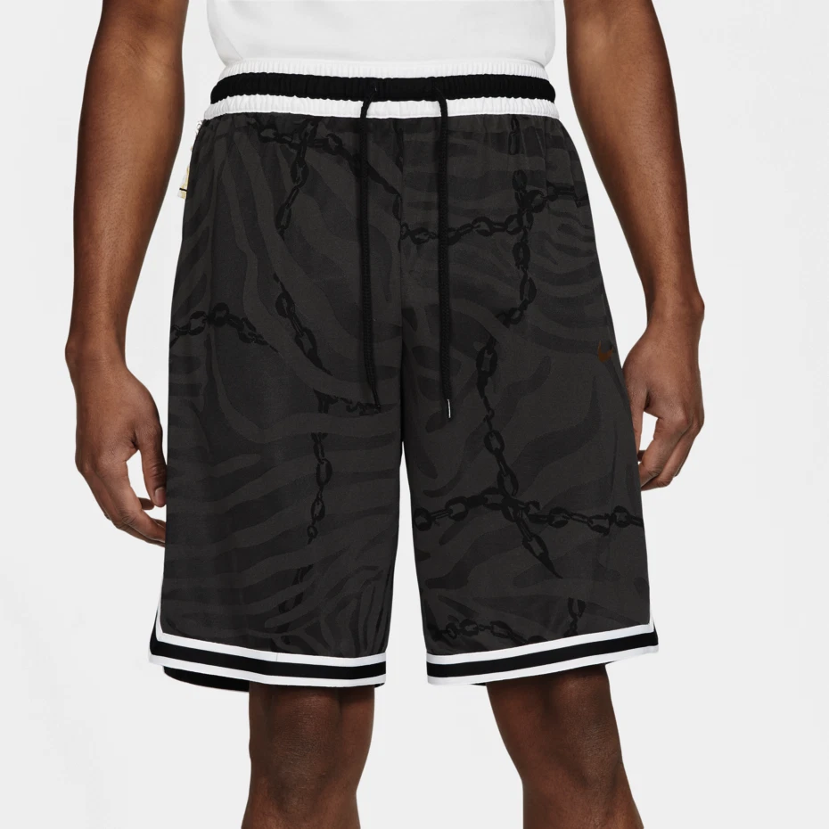 Nike DNA Basketball Shorts Exploration Chain Pattern Black Gray