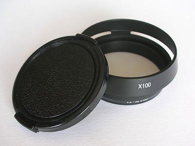 METALL OBJEKTIVHAUBE FÜR FUJI FINEPIX X100 X100S ERSATZ LH-X100 EINSCHLIESSLICH KAPPE