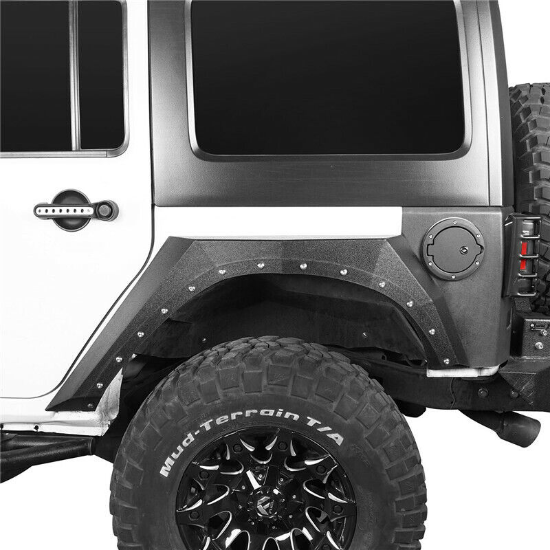 Armor Style Front & Rear Fender Flares Mud Guards for Jeep Wrangler JK  2007-2018