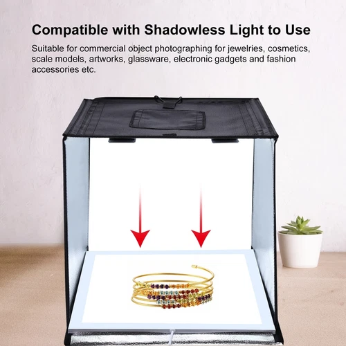 24" LED Photo Studio Light Box Portable Folding Photography Shooting Tent Kit - Bild 39 von 84