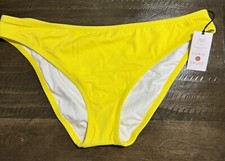 Shade  Shore Women's Medium Coverage Hipster Yellow Swim Bottom XL 16-18 NWT