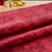 New Fabric Tradition Red Texture 100% Cotton Fabric 1 Yd