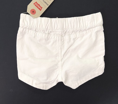 Levi's Kleinkind Mädchen Größe 12 Monate weiß elastische Taille Shorty Shorts - Bild 6 von 7