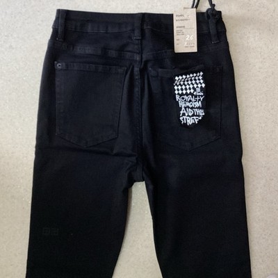 Schwarze Damenjeans KSUBI HI & WASTED HIGH RISE SKINNY Größe 8 W26 L28 (482H) neu mit Etikett