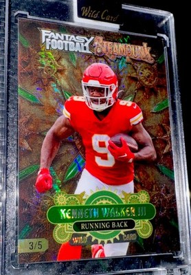 2026 Wild Card Steampunk Kenneth Walker III 3/5 Chiefs Green Prizm SSP