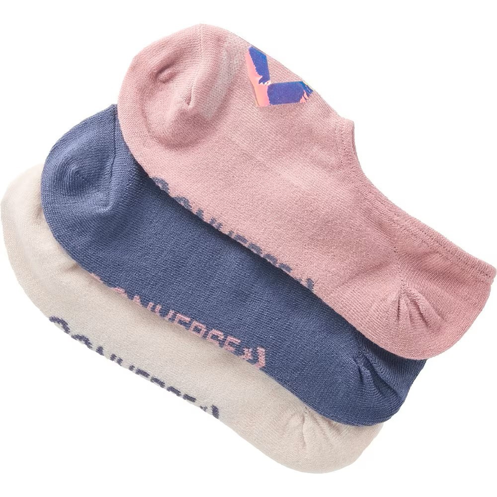 Converse Women's Flat Knit Ultra Low Socks 4-10 3-Pack (Lotus/Blush/Lavender)