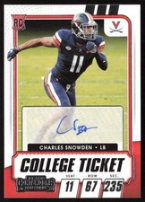 2021 Panini Contenders Draft Auto Charles Snowden #179 Rookie Virigina