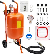 Sandblaster 5/10/20 Gal Portable 4 Nozzles Air Abrasive Blaster Rust Paint