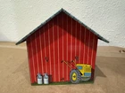 Vintage Ohio Art Rolling Acres Farm Metal Tin Litho Barn Retro Toy Hay Feeder