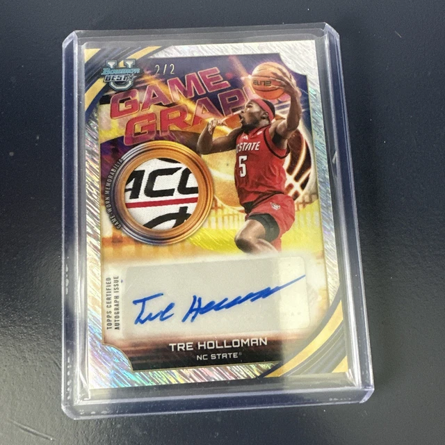 Topps Tre Holloman 2025-26 Bowman U Best Game Graphs GG-ID Auto NCST 2/2