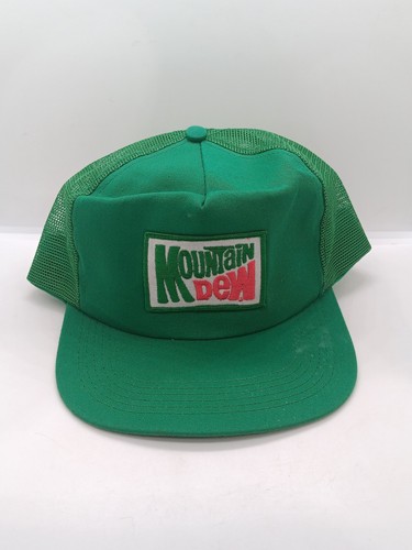 Vintage Mountain Dew Snapback Patch Hat. Made In The USA. AB Emblems & Caps