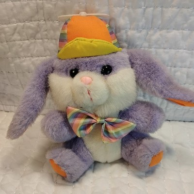 Vintage 1987 Dan-Dee Bunny Propeller Hat Plush Easter 7'' Fast Shipping 