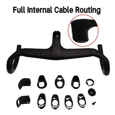 Matte Carbon Road Bike Handlebar 380-440mm Internal Integrated Handlebar 28.6mm