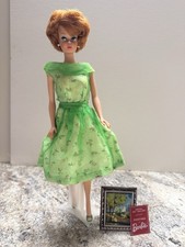 Vintage Beautiful Titian Bubblecut Barbie Wearing Modern Art Outfit 1960s #1625