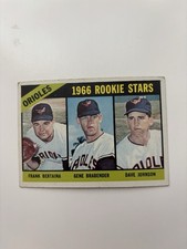 1966 Topps Rookie Baseball Rookie Card # 579 Davey Johnson, Brabender Bertaina. rookie card picture