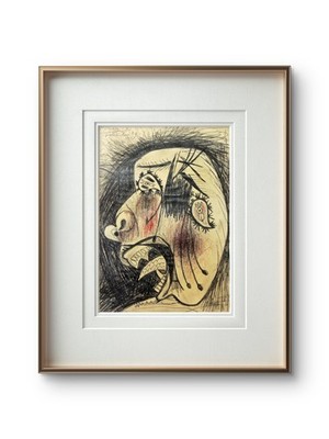Pablo Picasso Drawing On Original Paper Hand Signed  , No Van Gogh, Chagall