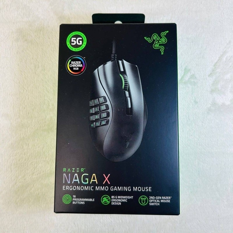 Razer Naga X MMO Gaming Mouse 16 Programmable Buttons Tested Japan New