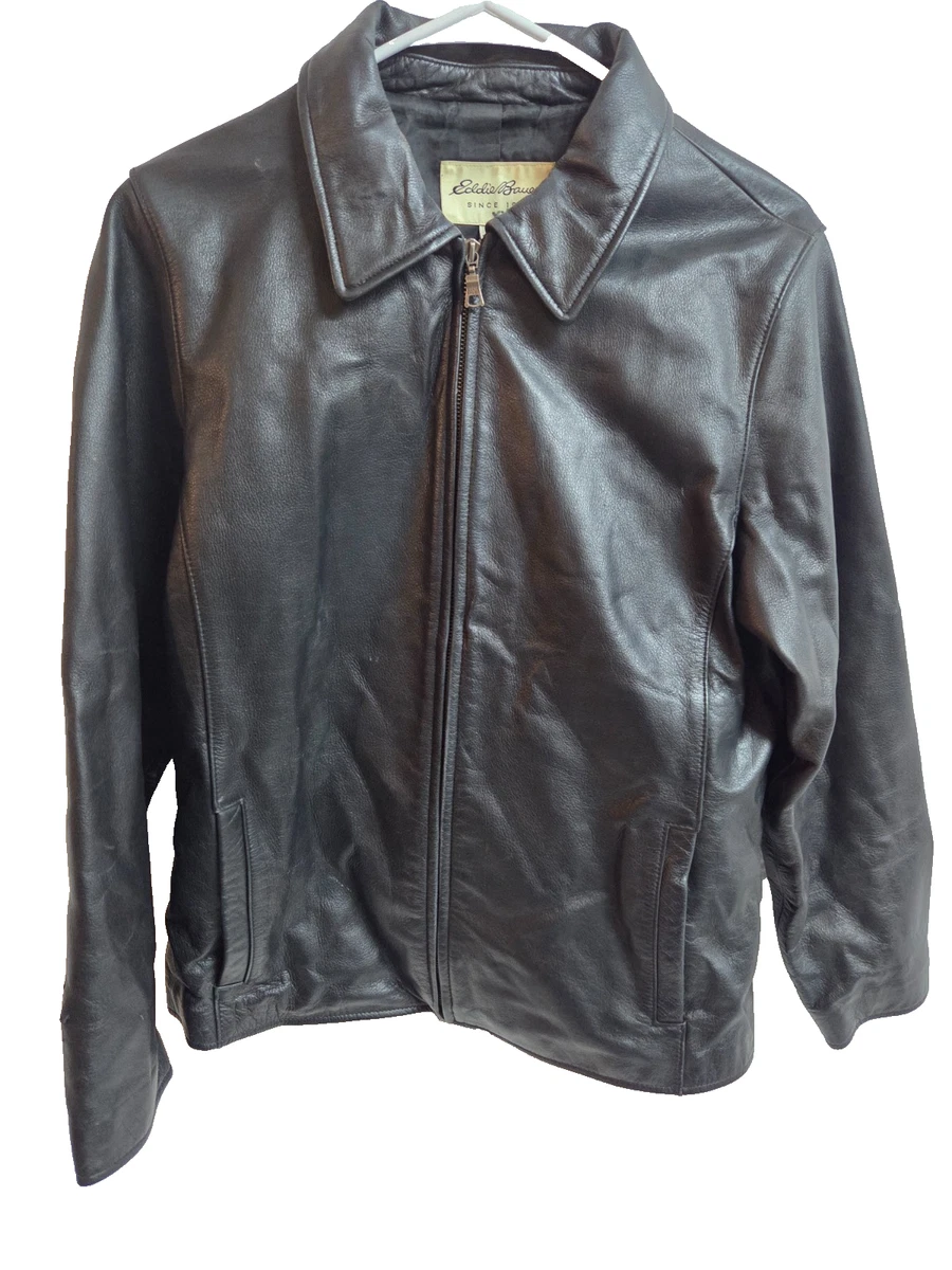 Eddie Bauer Leather Outer Shell Black Coats, Jackets & Vests for
