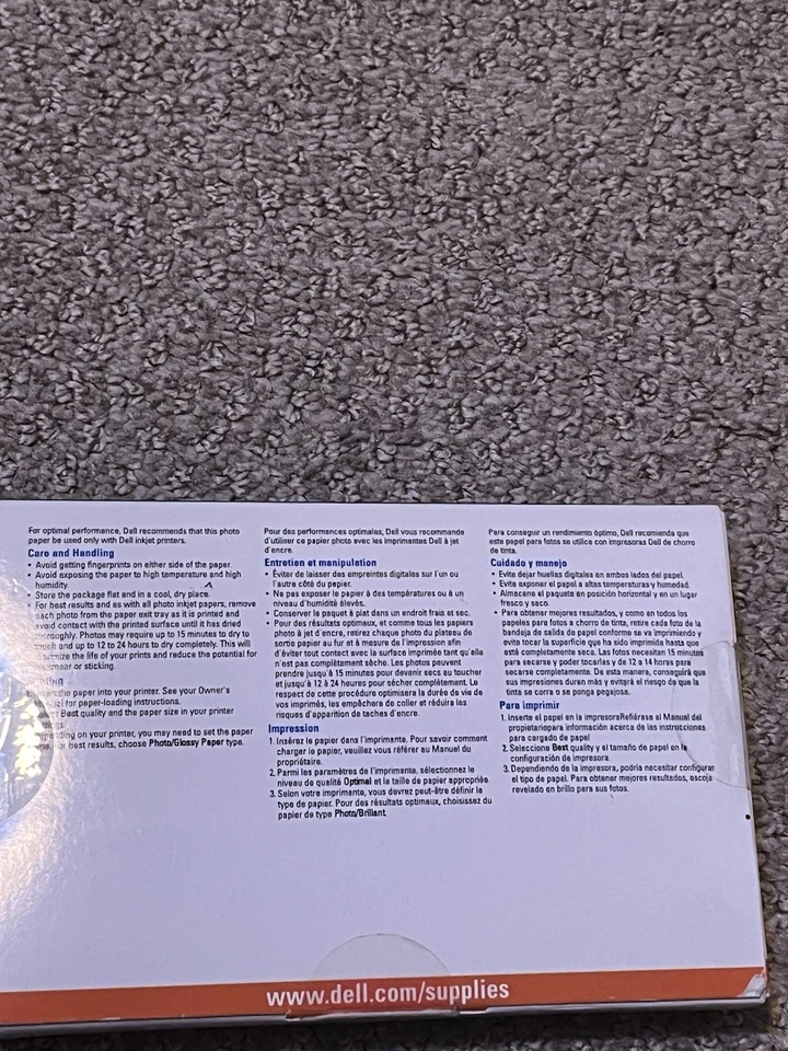 Dell Premium Photo Paper 4"x6" High Gloss 100 Sheets Acid Free - Image 2 of 3