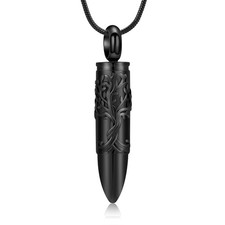 Bullet Urn Necklace for Ashes  Memorial Cremation Jewelry Keepsake