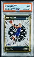 2020 Panini Noir Rookie RC Gold FOTL Metal Frame /11 RJ Hampton #151 PSA 9