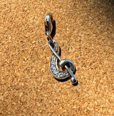 Original Thomas Sabo Charm Club Notenschlüssel Zirkonia 925 Sterling Silber