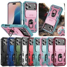 Magnetic Ring Stand Case W/ Camera Cover For iPhone Air 17 Pro Max 17 Pro 17 Air
