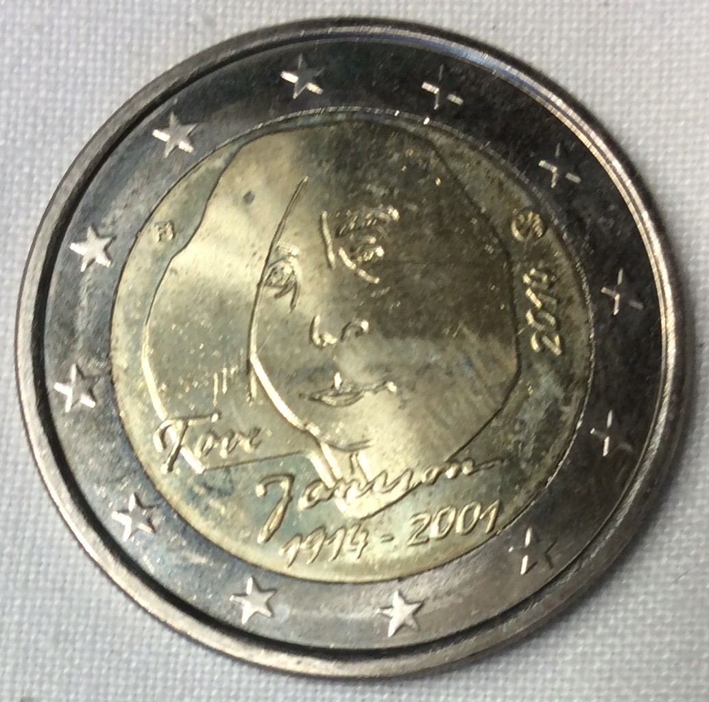 2 EURO FINLANDE 2014 TOVE JANSSON COMMEMORATIVE